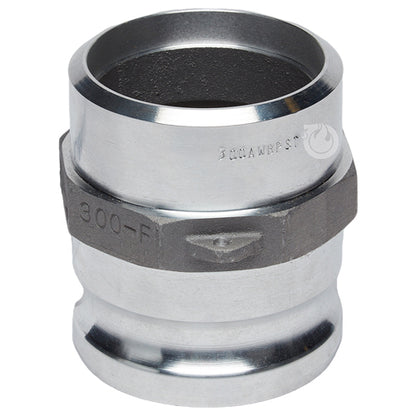 Aluminum 3" Male Camlock Fitting x 3" Schedule 40 Butt Weld Socket