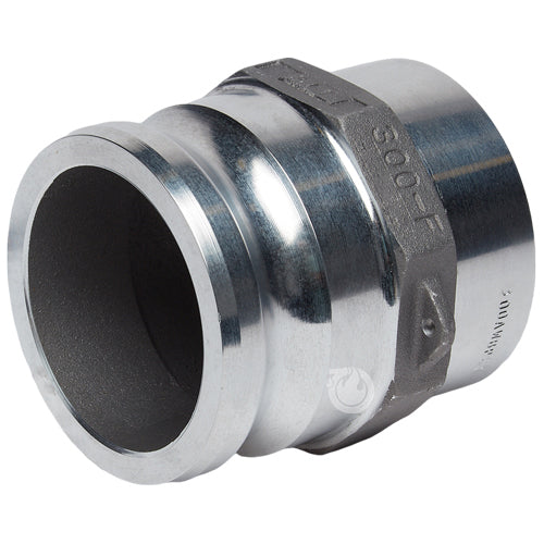 Aluminum 3" Male Camlock Fitting x 3" Schedule 40 Butt Weld Socket