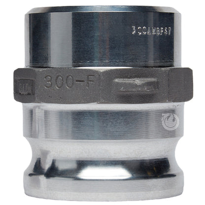 Aluminum 3" Male Camlock Fitting x 3" Schedule 40 Butt Weld Socket