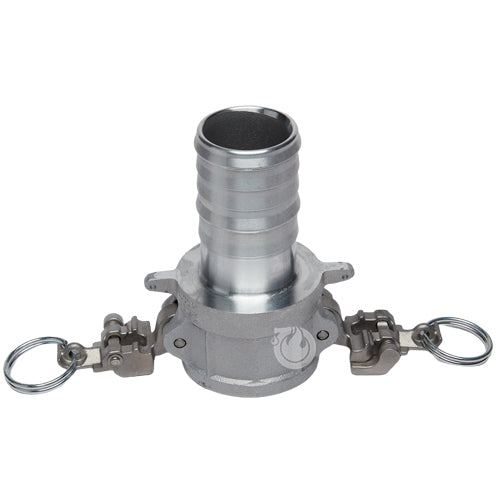 Aluminum Locking 1" Female Camlock Fitting x 1" Hose Shank (USA)