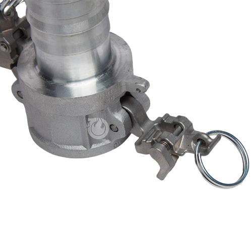 Aluminum Locking 1" Female Camlock Fitting x 1" Hose Shank (USA)