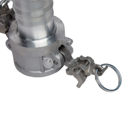 Aluminum Locking 1" Female Camlock Fitting x 1" Hose Shank (USA)