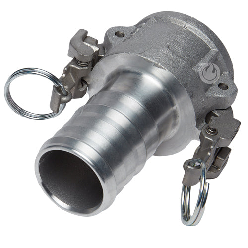 Aluminum Locking 1" Female Camlock Fitting x 1" Hose Shank (USA)