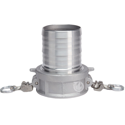 Aluminum Locking 6" Female Camlock Fitting x 6" Hose Shank (USA)