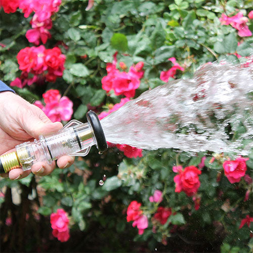 Clear Plastic Garden Hose Nozzle (GHT)