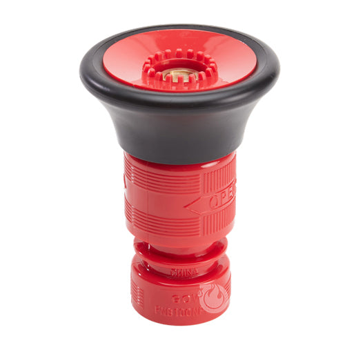 Plastic 1" Red Fire Nozzle With Bumper (NPSH)