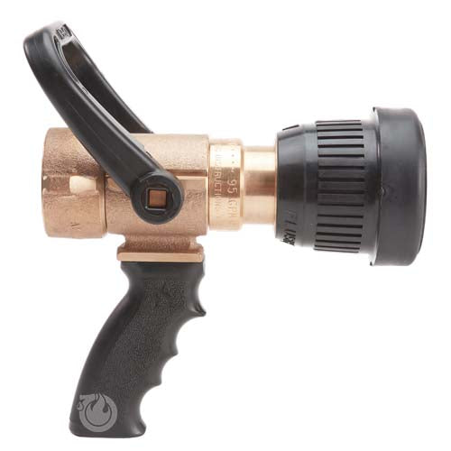 Brass U.S. Coast Guard 1 1/2'' Shipboard Vari-Nozzle with Pistol Grip (NPSH)