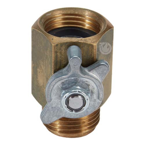 Brass 3/4" GHT Inlet x 3/4" GHT Outlet
