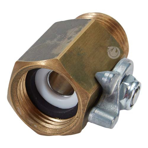 Brass 3/4" GHT Inlet x 3/4" GHT Outlet