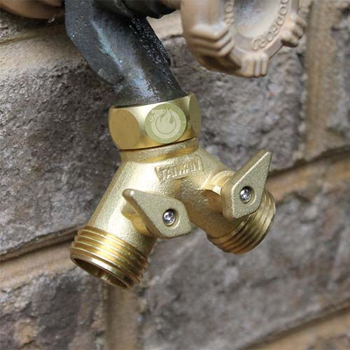 Brass GHT Inlet x (2) GHT Outlet