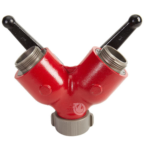 Forestry Aluminum 1 1/2" NH Inlet X (2) 1 1/2" NH Outlet Wye Valve