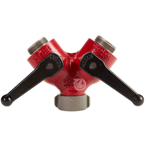 Forestry Aluminum 1 1/2" NH Inlet X (2) 1 1/2" NH Outlet Wye Valve