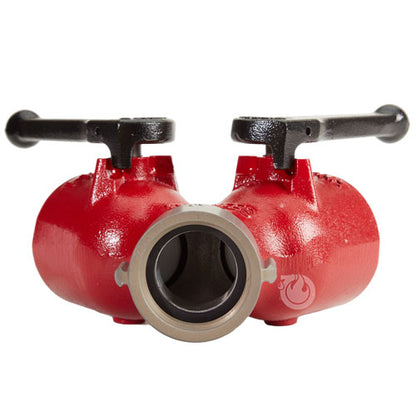 Forestry Aluminum 1 1/2" NH Inlet X (2) 1 1/2" NH Outlet Wye Valve