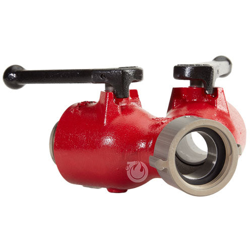 Forestry Aluminum 1 1/2" NH Inlet X (2) 1 1/2" NH Outlet Wye Valve