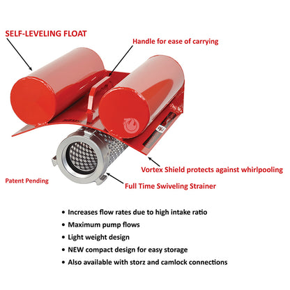 Aluminum 2 1/2" NH Self Leveling Floating Strainer