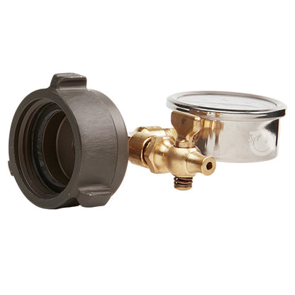 Aluminum 1 1/2" NH Cap Gauge With Bleeder Valve