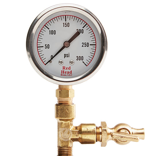 Aluminum 1 1/2" NH Cap Gauge With Bleeder Valve