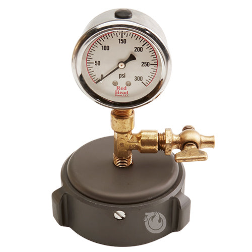 Aluminum 2 1/2" NH Cap Gauge With Bleeder Valve
