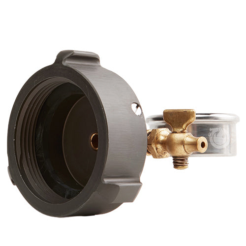 Aluminum 2 1/2" NH Cap Gauge With Bleeder Valve
