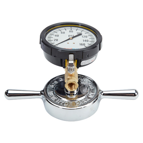Aluminum 2 1/2" NH Long Handle Cap Gauge With Bleeder Valve
