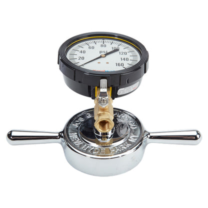 Aluminum 2 1/2" NH Long Handle Cap Gauge With Bleeder Valve