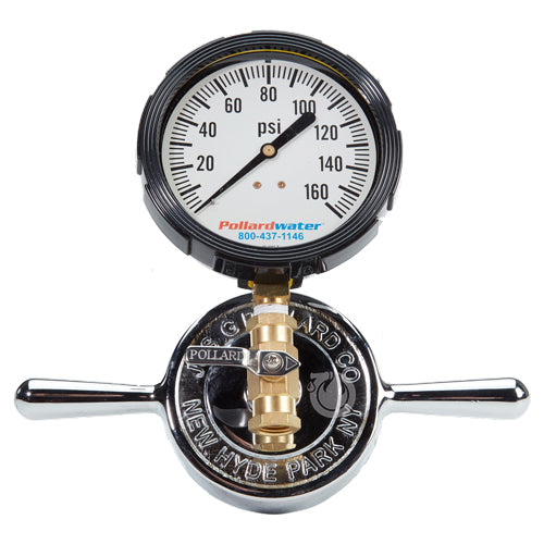 Aluminum 2 1/2" NH Long Handle Cap Gauge With Bleeder Valve