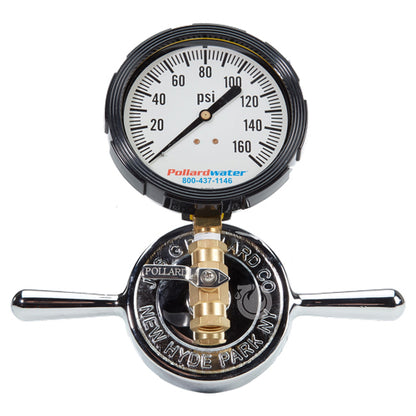 Aluminum 2 1/2" NH Long Handle Cap Gauge With Bleeder Valve