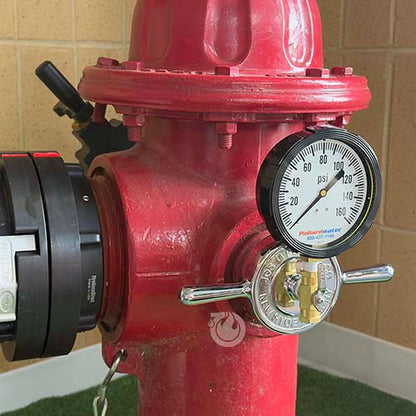 Aluminum 2 1/2" NH Long Handle Cap Gauge With Bleeder Valve
