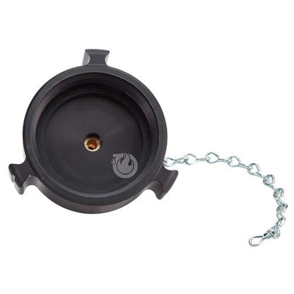 Aluminum 2 1/2" NH Test Cap with Petcock