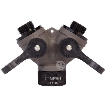 Aluminum 1" NPSH Inlet x (2) 1" NPSH Outlet