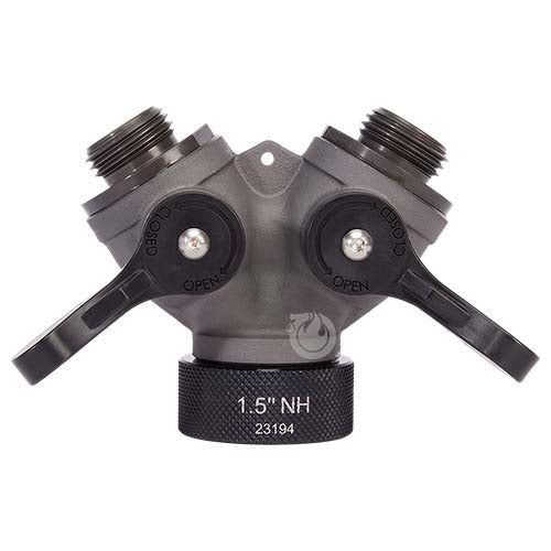 Aluminum 1 1/2" NH Inlet x (2) 1" NH Outlet