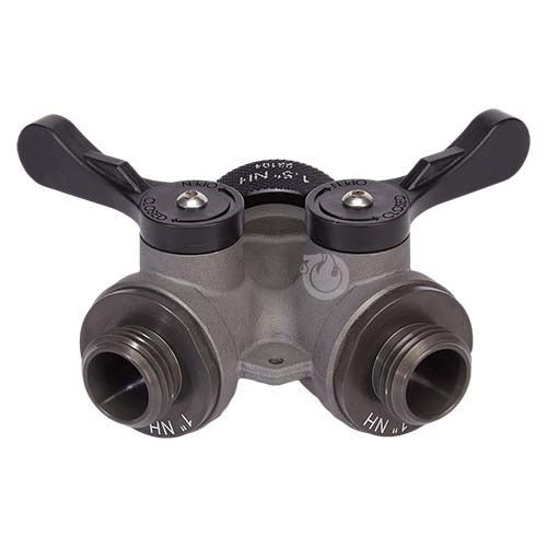 Aluminum 1 1/2" NH Inlet x (2) 1" NPSH Outlet