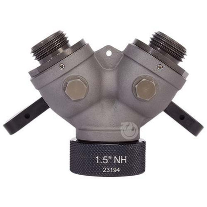 Aluminum 1 1/2" NH Inlet x (2) 1" NPSH Outlet