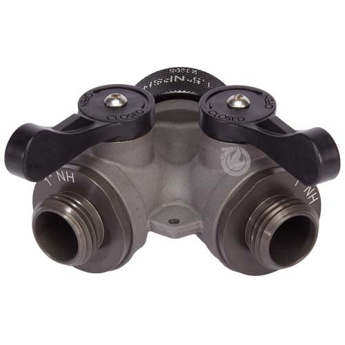Aluminum 1 1/2" NPSH Inlet x (2) 1" NPSH Outlet