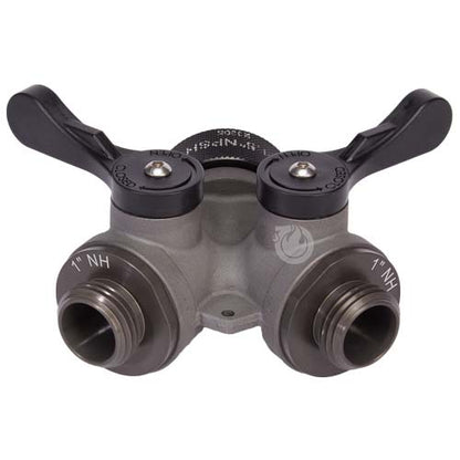 Aluminum 1 1/2" NPSH Inlet x (2) 1" NPSH Outlet