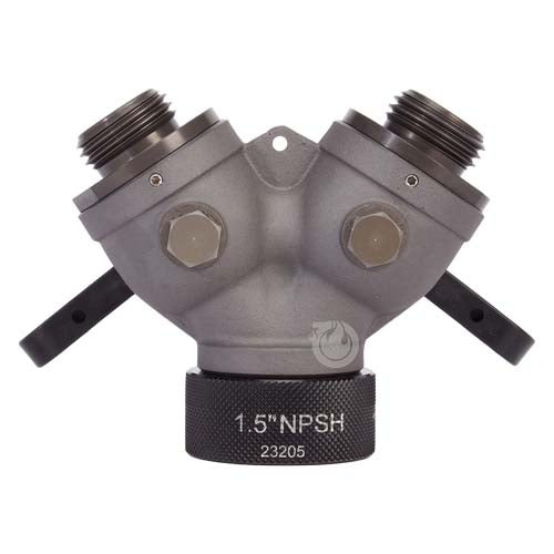 Aluminum 1 1/2" NPSH Inlet x (2) 1" NPSH Outlet
