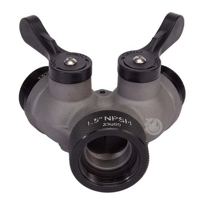 Aluminum 1 1/2" NPSH Inlet x (2) 1 1/2" NPSH Outlet