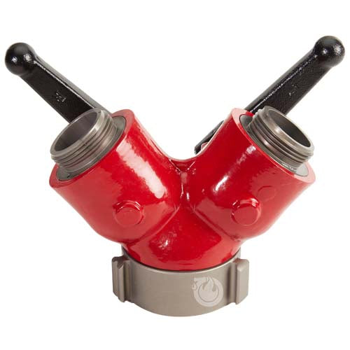 Forestry Aluminum 2 1/2" NH Inlet X (2) 1 1/2" NH Outlet Wye Valve