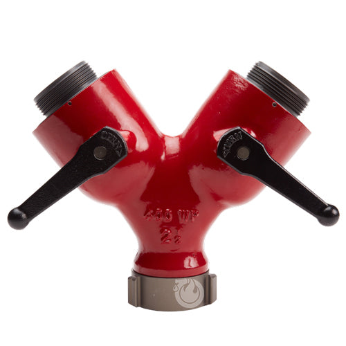 Forestry Aluminum 2 1/2" NH Inlet X (2) 2 1/2" NH Outlet Wye Valve