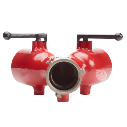 Forestry Aluminum 2 1/2" NH Inlet X (2) 2 1/2" NH Outlet Wye Valve