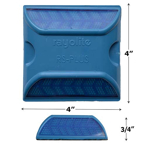 Peel-N-Stick Blue Reflective Road Marker (45 Pack)