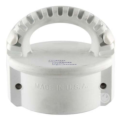 White 4" Food Grade Polypropylene Female Safety Bump Cap