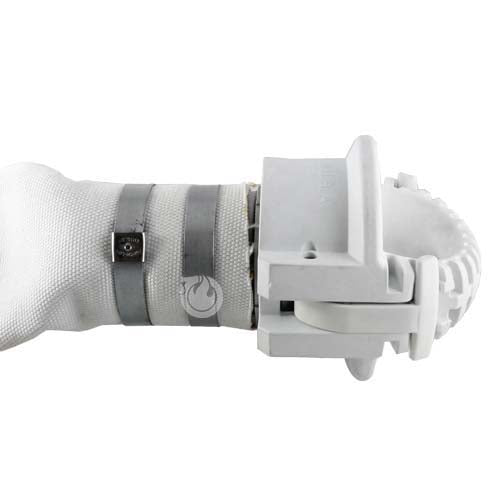 White 4" Food Grade Polypropylene Female Safety Bump Cap