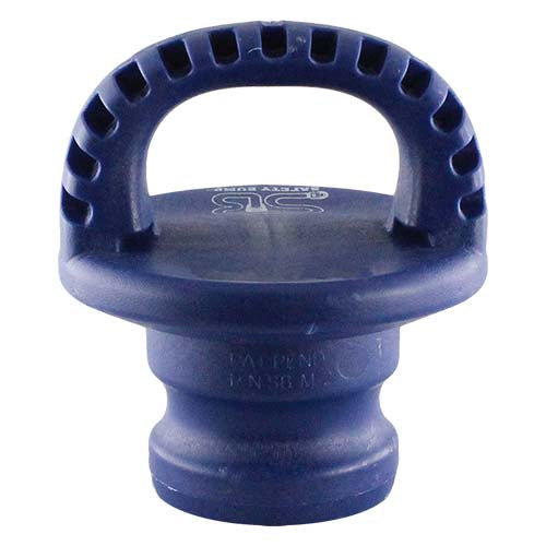 Blue 4" Polypropylene Male Safety Bump Plug