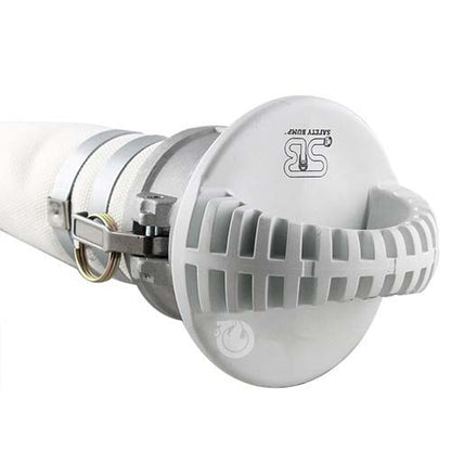 White 2" Food Grade Polypropylene Male Safety Bump Plug