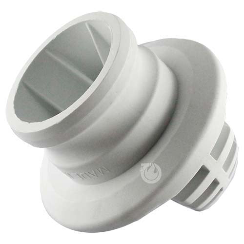 White 4" Food Grade Polypropylene Male Safety Bump Plug