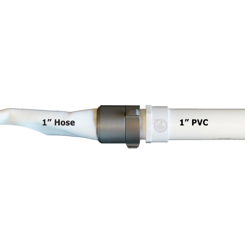 White 1" x 100' Single Jacket Hose (Alum NPSH Couplings)