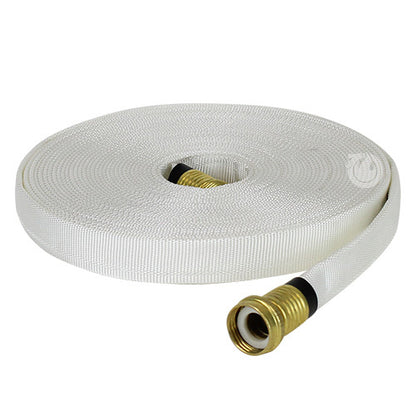 White 5/8" x 50' Forestry Hose / Rubber Band (USA Made)