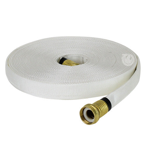 White 3/4" x 50' Forestry Hose / Rubber Band (USA Made)