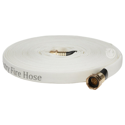 White 5/8" x 50' Forestry Hose / Rubber Band